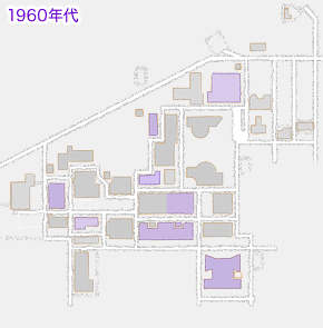 衣笠キャンパス発展の軌跡〜現存する校舎を竣工年順に追う 1960年代 MAP