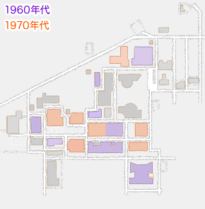 衣笠キャンパス発展の軌跡〜現存する校舎を竣工年順に追う 1970年代 MAP