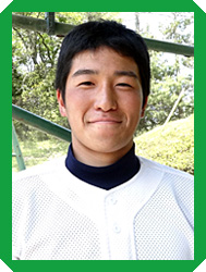 小川寛木　選手（スポーツ健康科学部3回生）キャッチャー