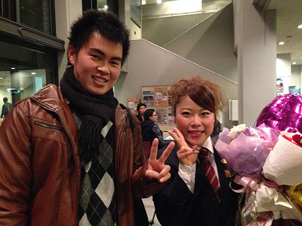 平成25年度応援団副団長 山下莉奈さん(文学部4回生)