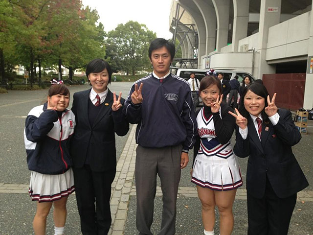 平成25年度応援団副団長 山下莉奈さん(文学部4回生)
