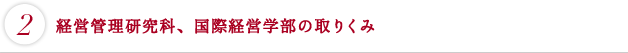 経営管理研究科、国際経営学部の取りくみ