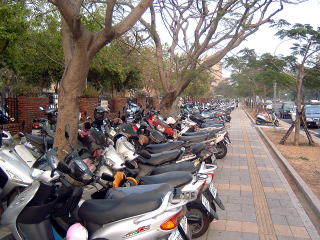 バイクの駐車状況