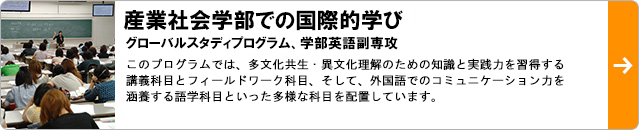 産業社会学部での国際的な学び（グローバルスタディプログラム・学部英語副専攻）