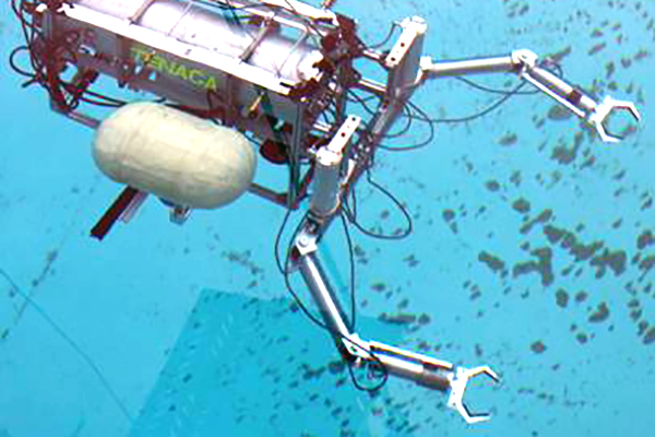 ロボット本体とアームの協調運動による高機能水中ハンドリング
