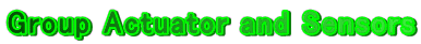 Group Actuator and Sensors 