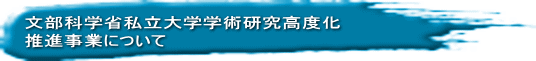 文部科学省私立大学学術研究高度化 推進事業について